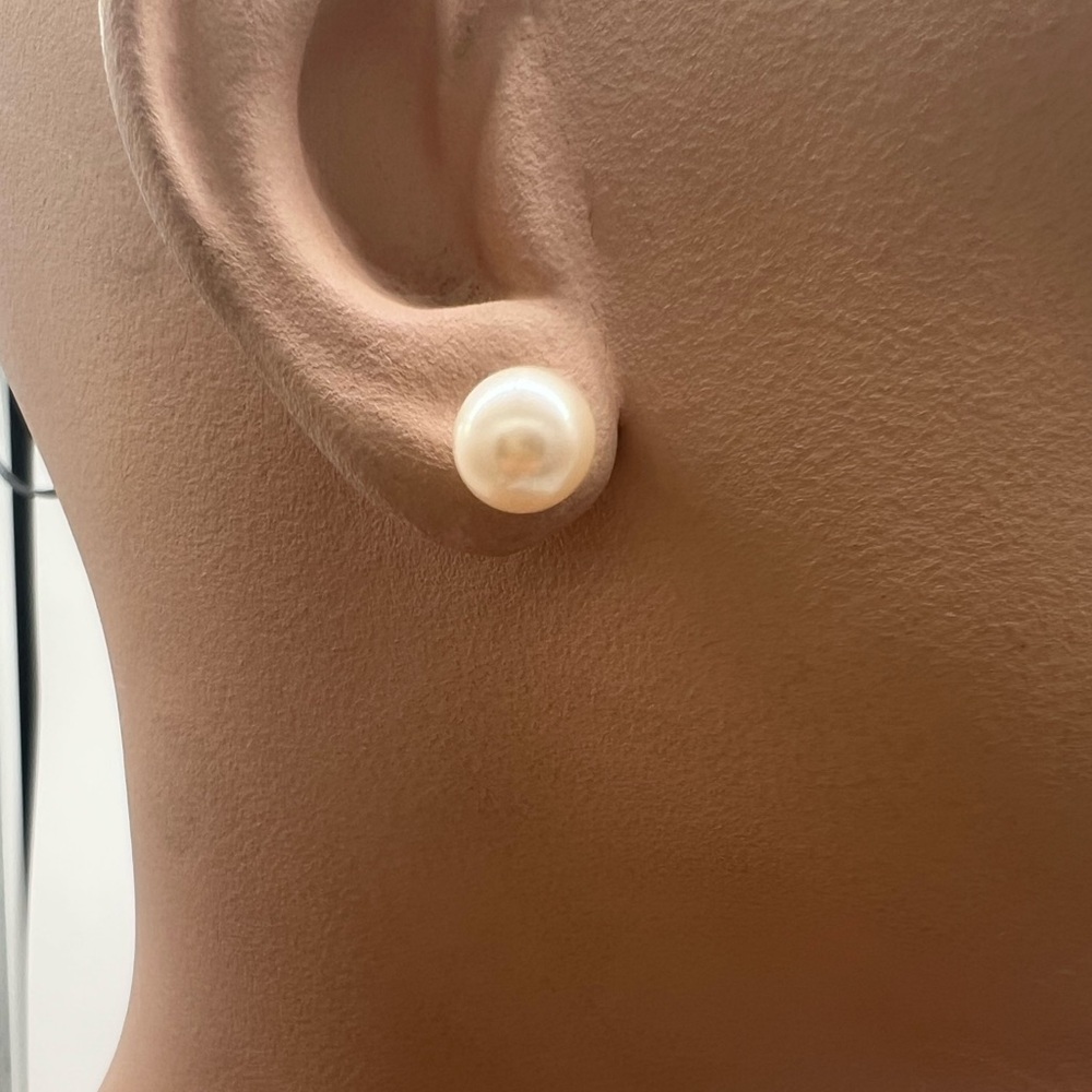 🔴Authentic TIFFANY & CO White Pearl 8-9mm Earrings🔴 - Picture 9 of 9